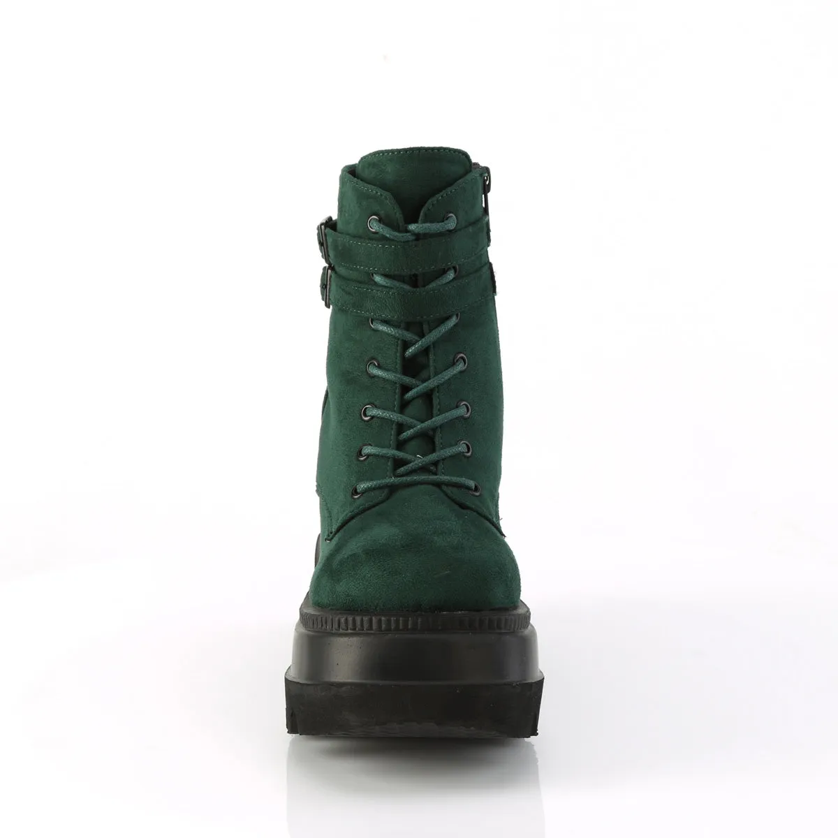 SHAKER-52 DemoniaCult Emerald Vegan Suede Sexy Women's Ankle Boots (Alternative Footwear)