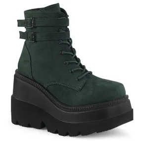 SHAKER-52 DemoniaCult Emerald Vegan Suede Sexy Women's Ankle Boots (Alternative Footwear)