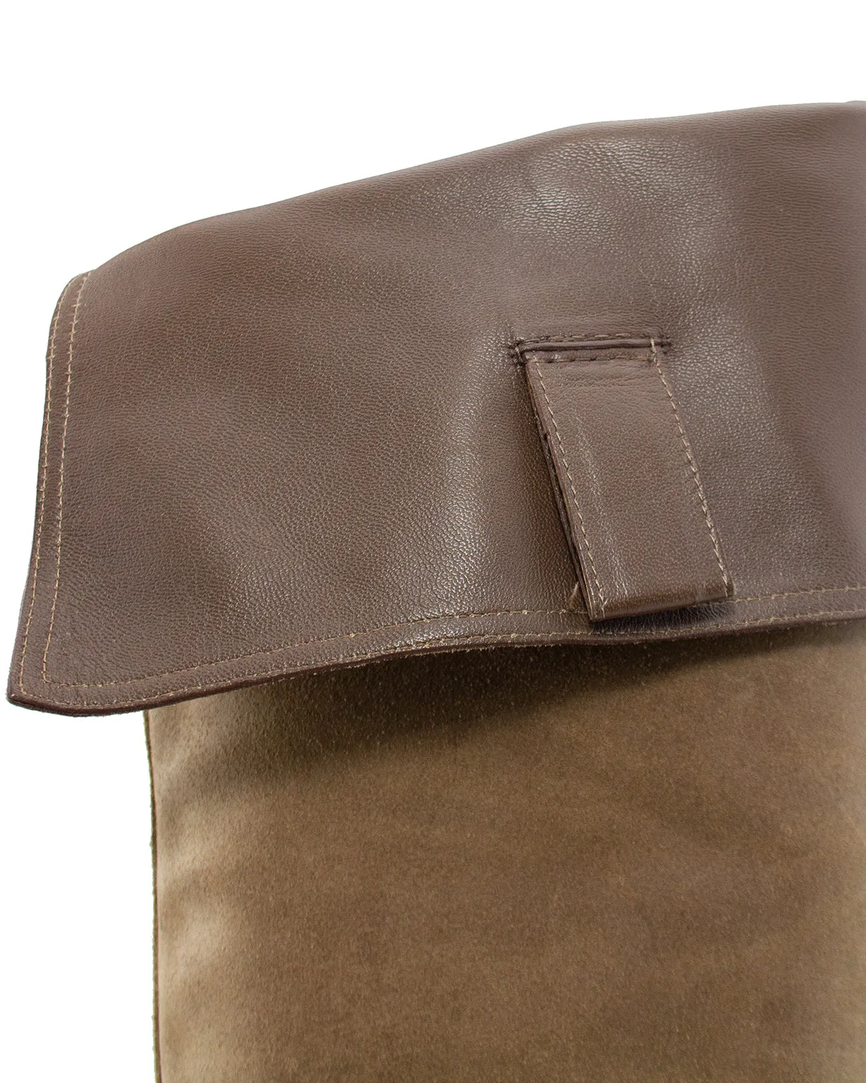 Taupe Suede Over-the-Knee Boots