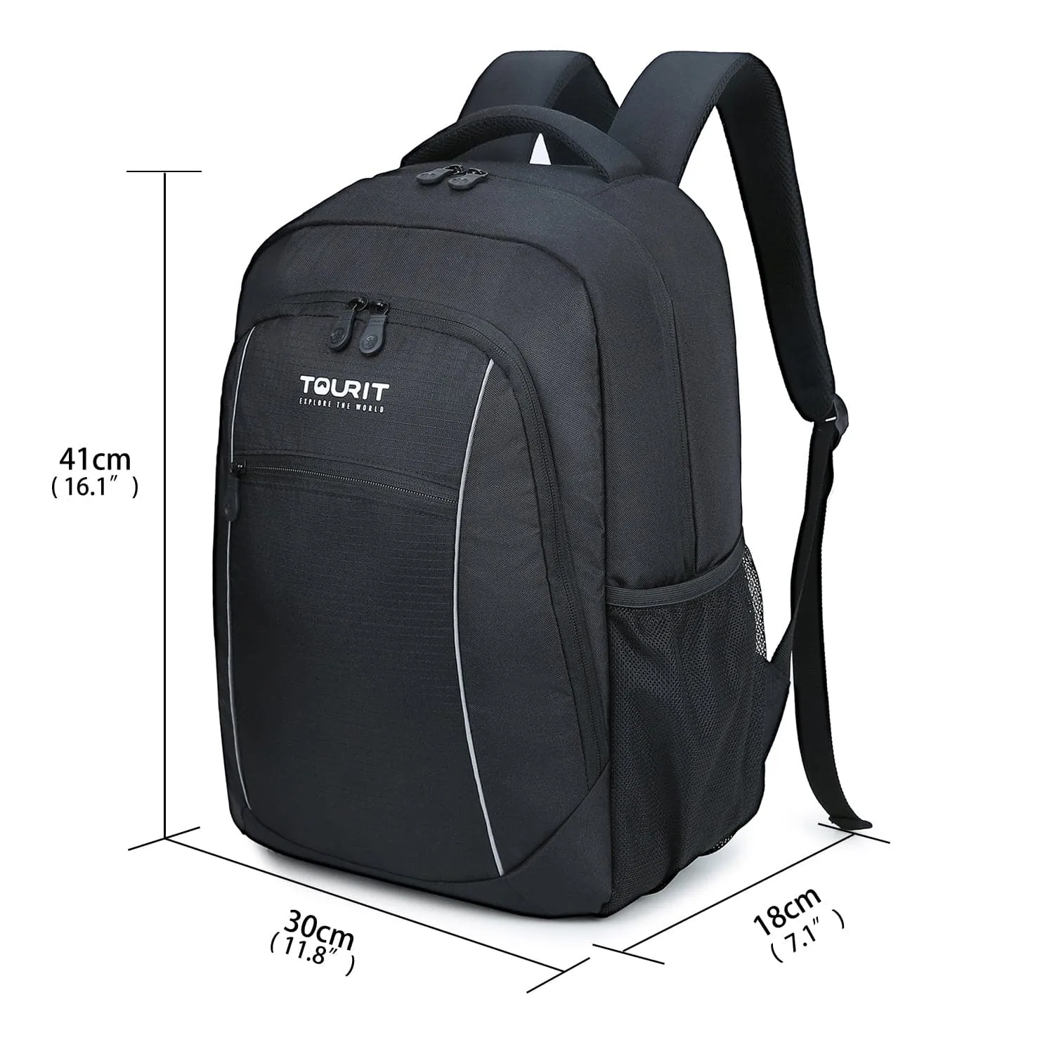 TOURIT 25 Can Soft Sided Cooler Backpack Leakproof Insulated Coolers Bag for Travel, Beach, Hiking, Camping, Fishing, Picnic, Black
