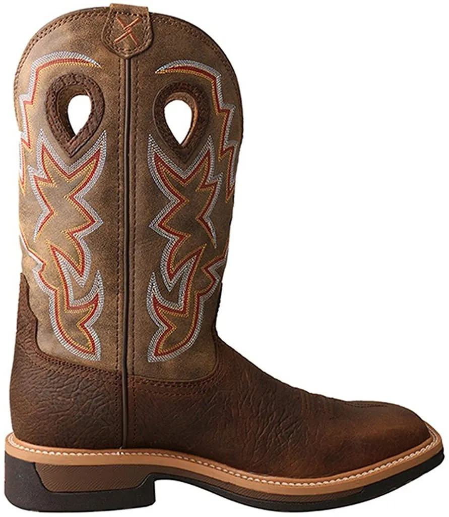 Twisted X Men’s Alloy Toe Lite Western Boots - Casual Boots for Men - Taupe & Bomber, 12 D