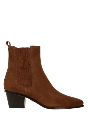 Veronica Beard Alina Suede Bootie in Cedar