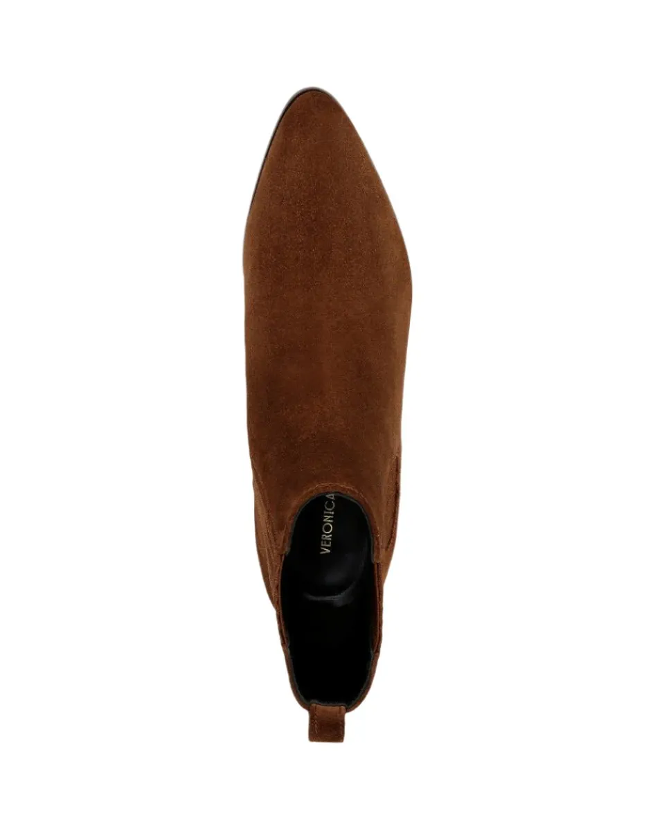 Veronica Beard Alina Suede Bootie in Cedar