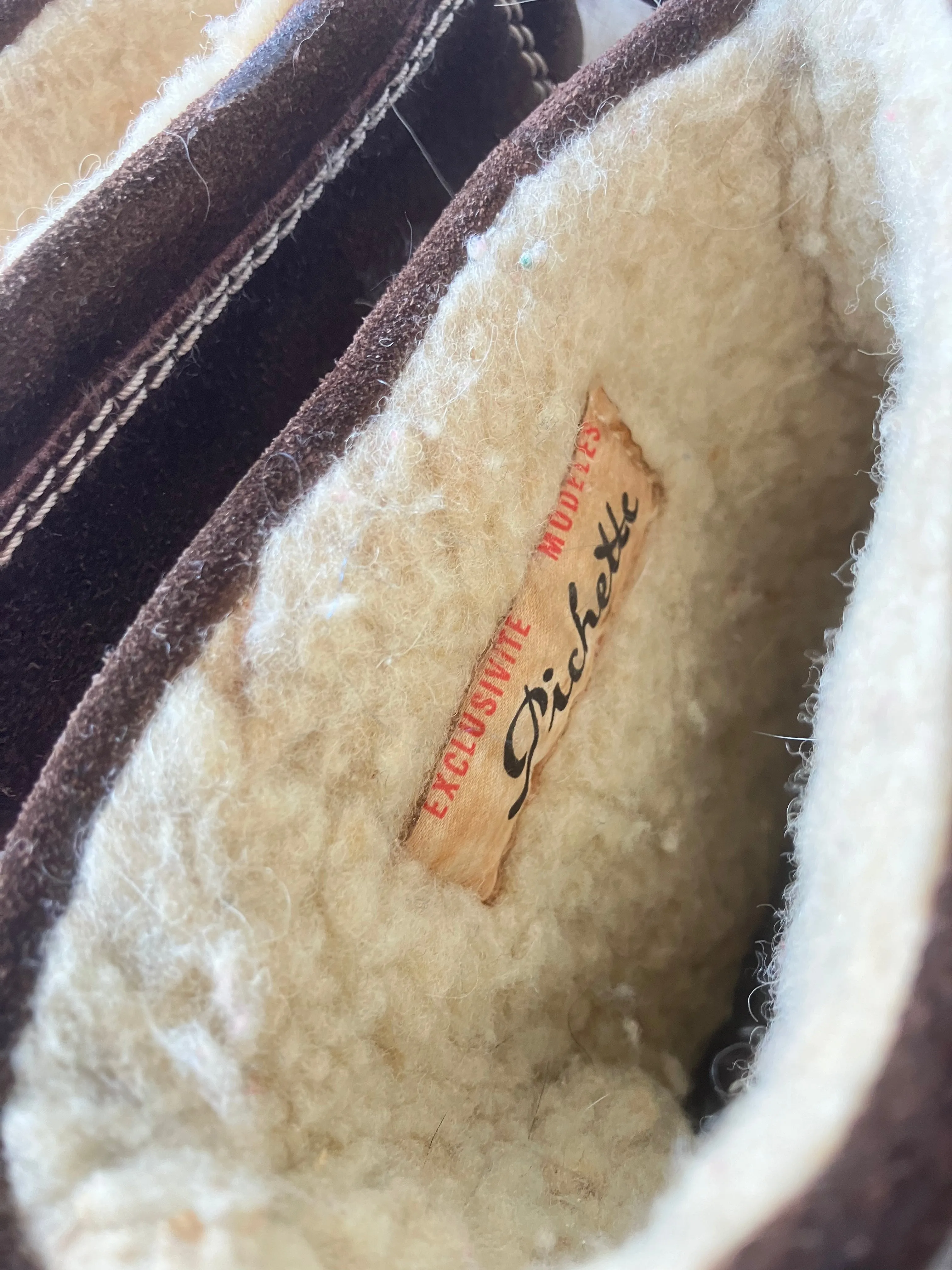 Vintage Pichette French Fur Boots