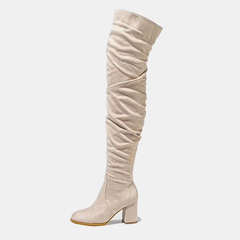 Viola Suede Over Knee Boots