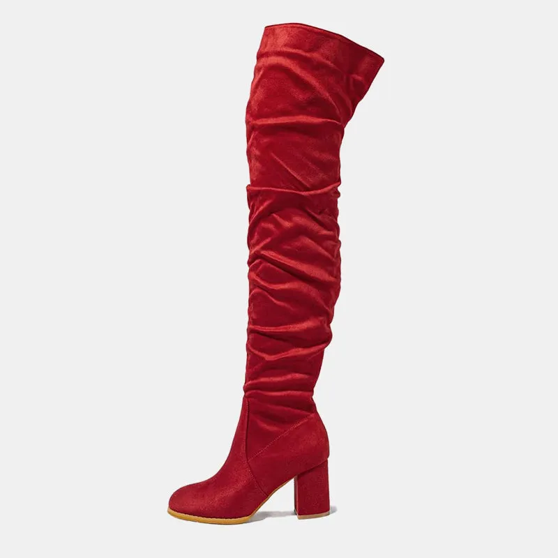 Viola Suede Over Knee Boots