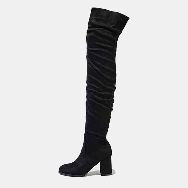 Viola Suede Over Knee Boots