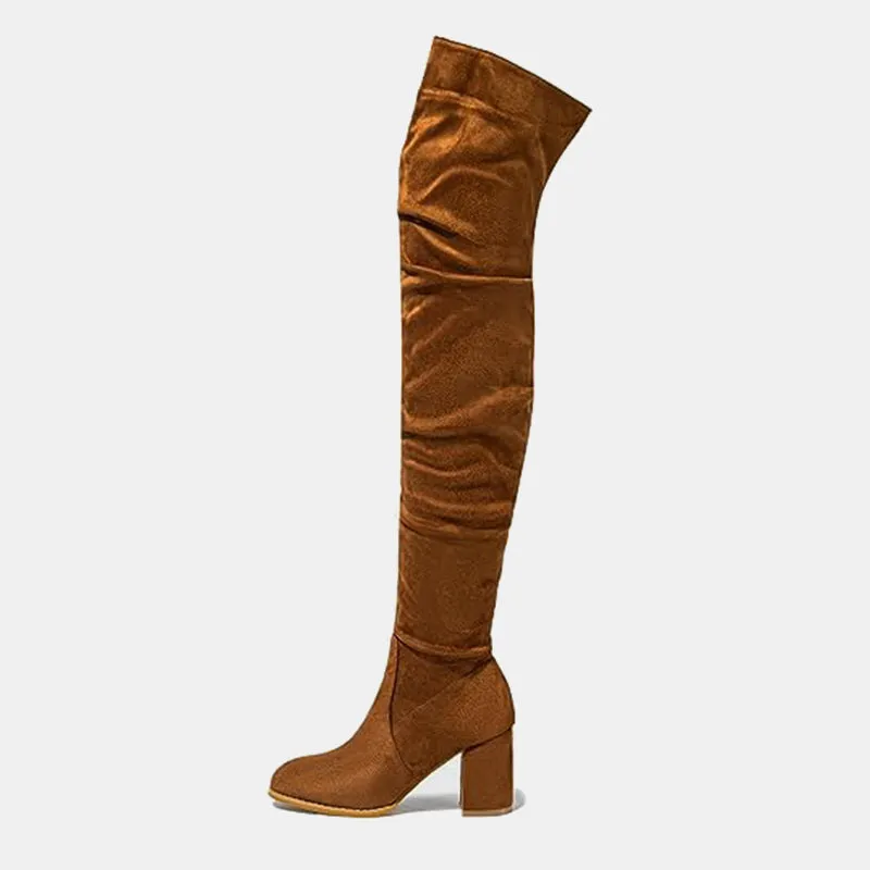 Viola Suede Over Knee Boots
