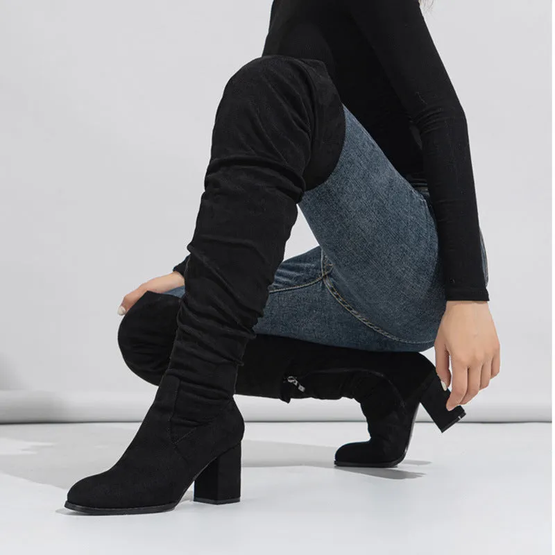 Viola Suede Over Knee Boots