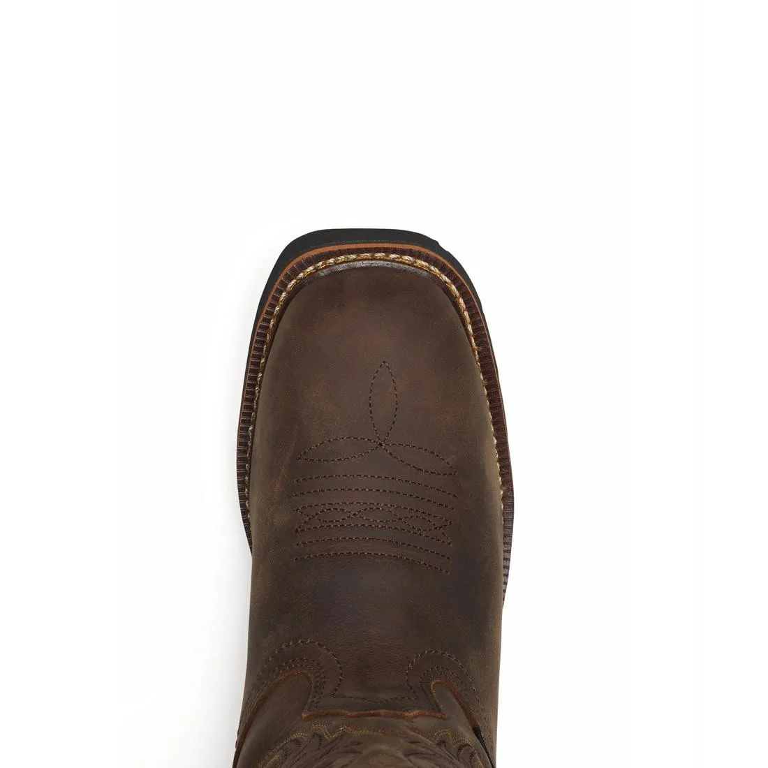 Western 11" Comp-Toe Waterproof Square-Toe Boot Crazy Horse