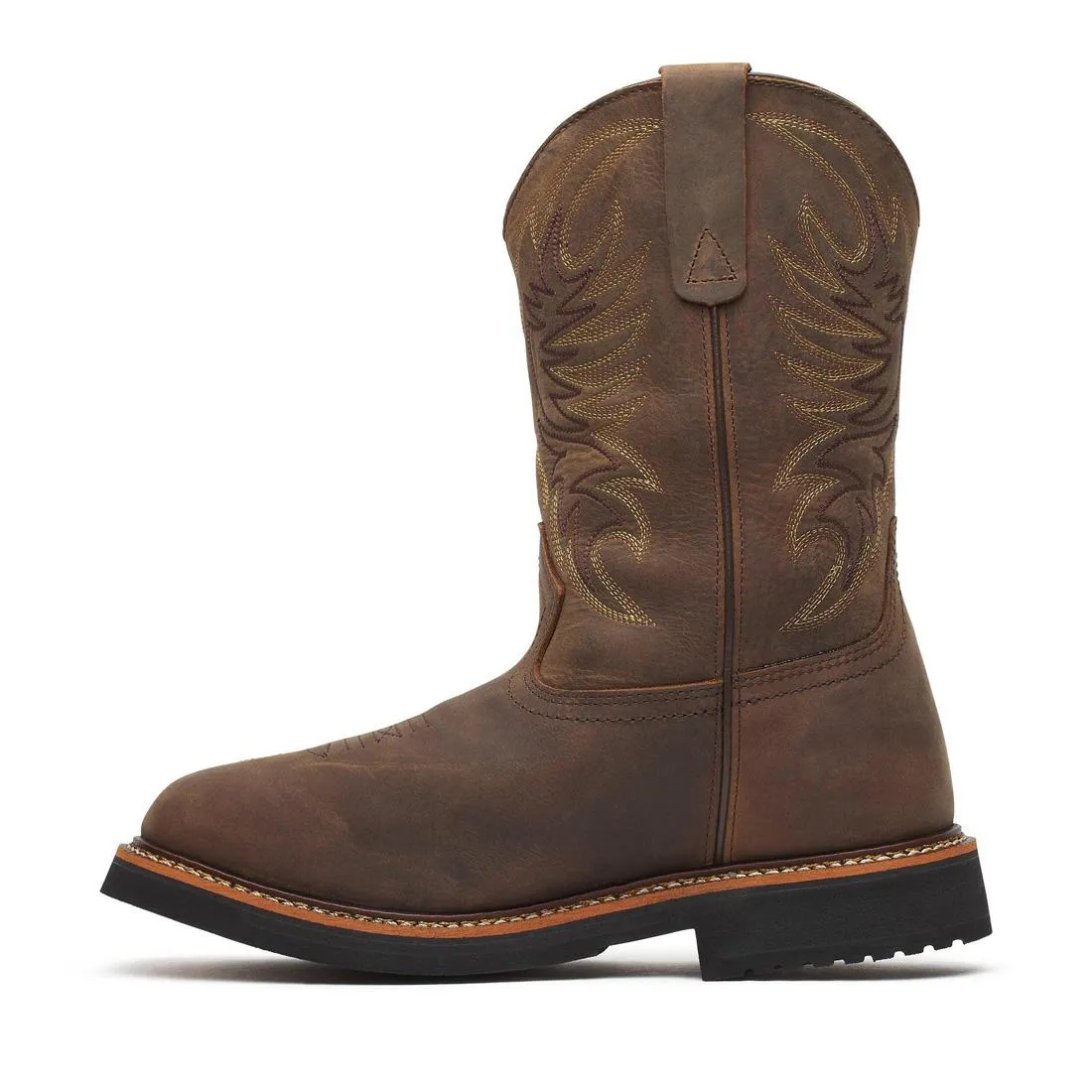 Western 11" Comp-Toe Waterproof Square-Toe Boot Crazy Horse
