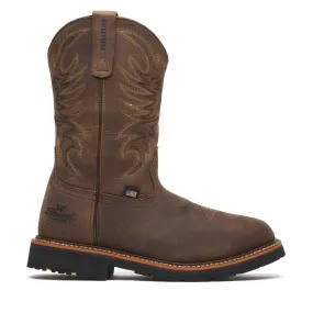 Western 11" Comp-Toe Waterproof Square-Toe Boot Crazy Horse
