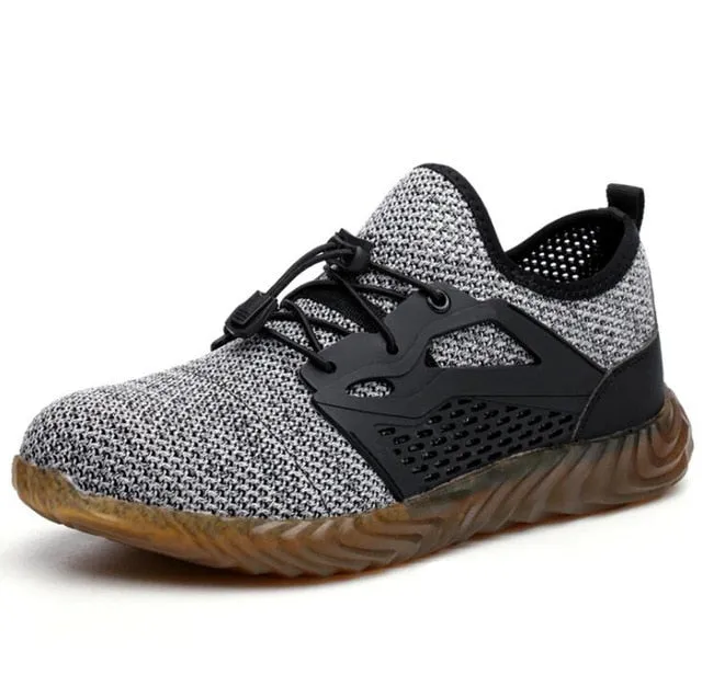 XPUHGM Air Mesh Steel Toe Work Shoes Breathable Working Shoes Man Safety Lightweight Puncture-Proof Safety Boots Dropshipping