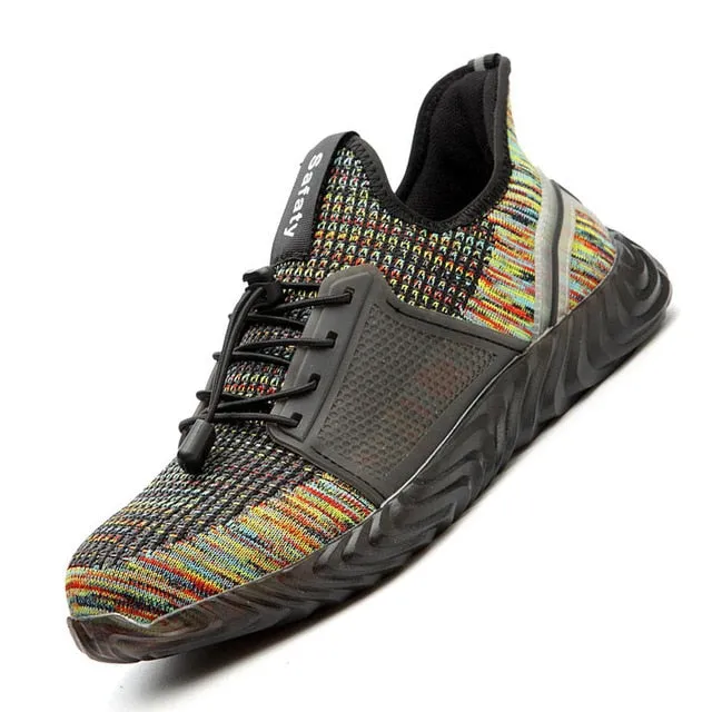XPUHGM Air Mesh Steel Toe Work Shoes Breathable Working Shoes Man Safety Lightweight Puncture-Proof Safety Boots Dropshipping