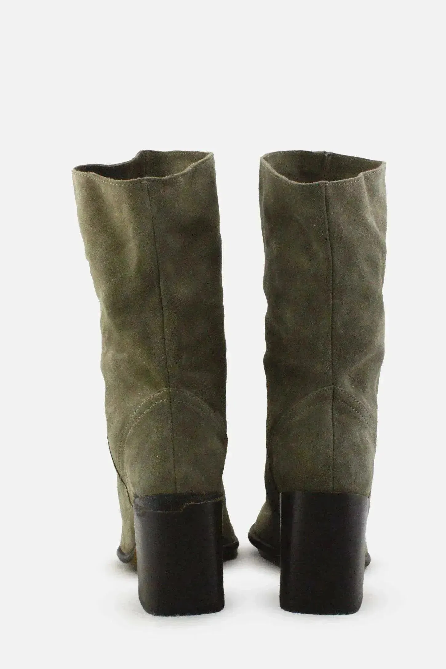 Zara Block Ankle Boots | Suede