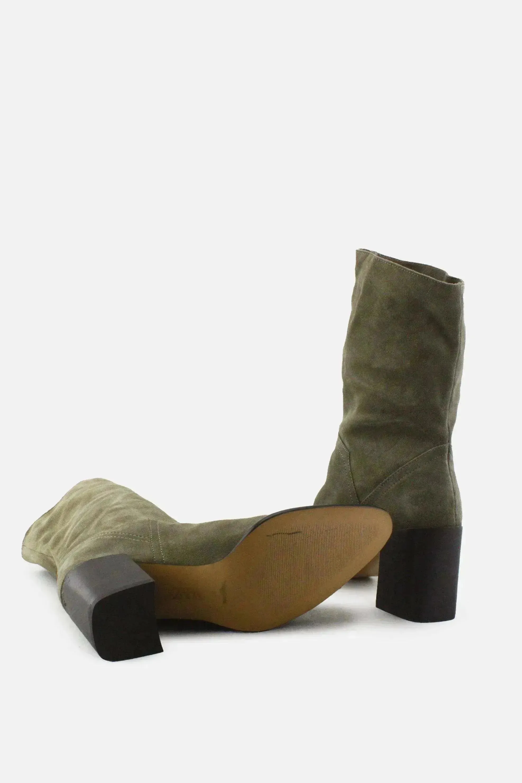 Zara Block Ankle Boots | Suede